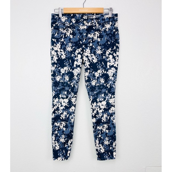 Gap Blue Floral Camo Skinny Denim Pants - Picture 1 of 9
